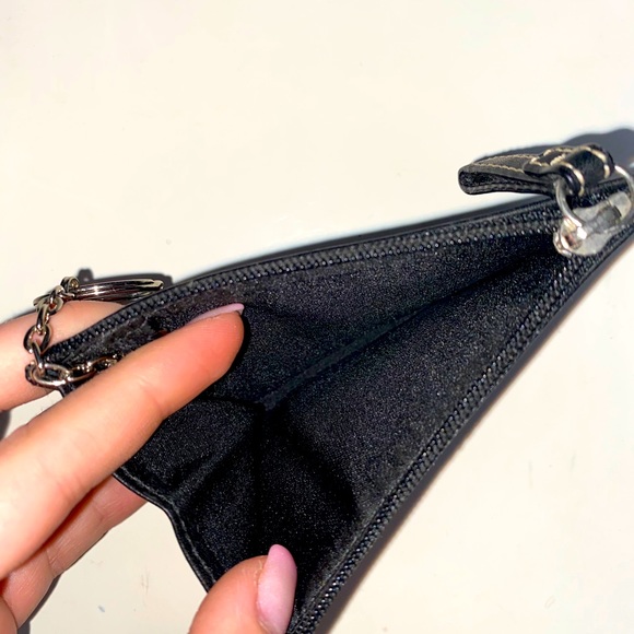 Black Leather Coach Coin Pouch/Keychain - Picture 2 of 2
